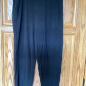EILEEN FISHER/Warm Fleece Black Pants/Pockets